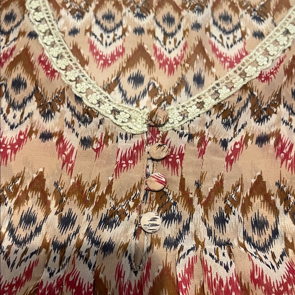 Babydoll Sheer Bell Sleeve Tunic / Beach Cover Up Fairy Boho Garden Flowy Large - Picture 15 of 15